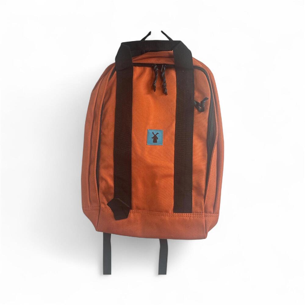 Dutch Bros Rust Orange Backpack with Black Straps